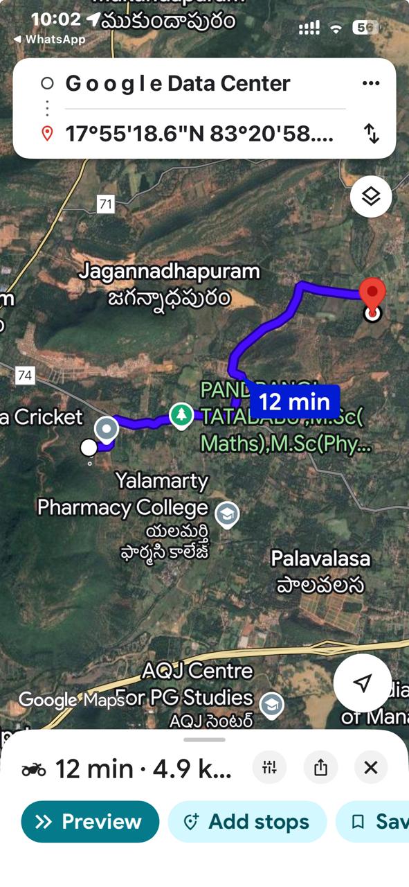 Residential plots in Vizag Google data center, Amaravathi