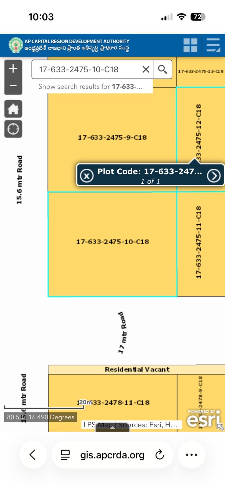 Residential plot in Venkatapalem, Amaravathi