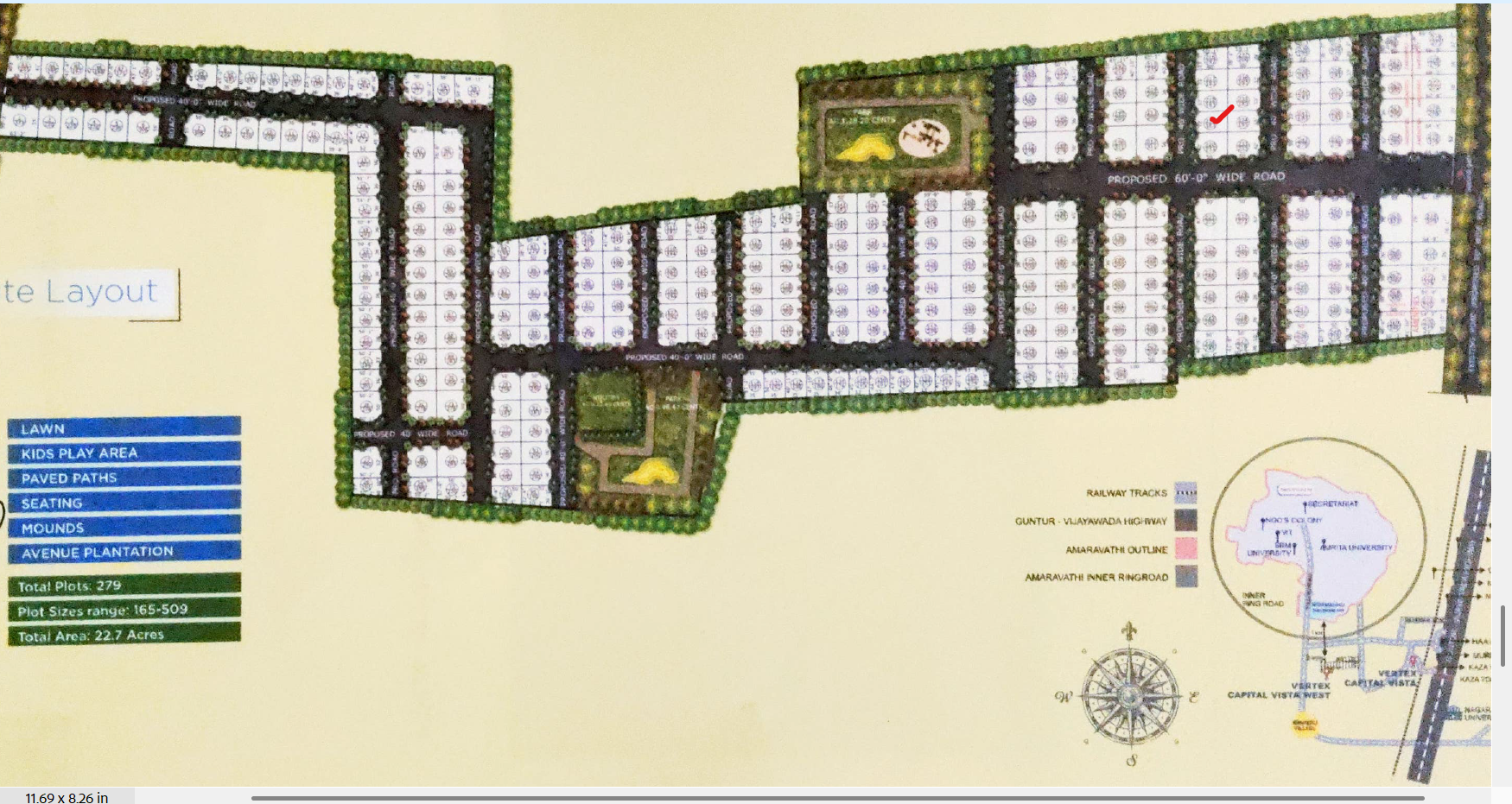 Residential plot in Nidamarru, Amaravathi