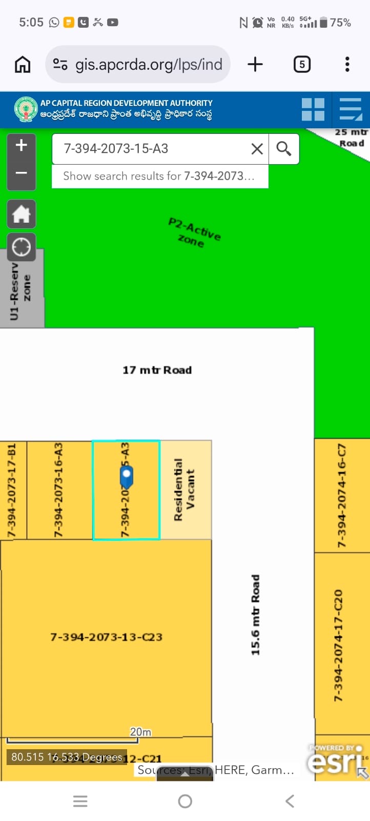 Residential plot in Uddandarayunipalem, Amaravathi