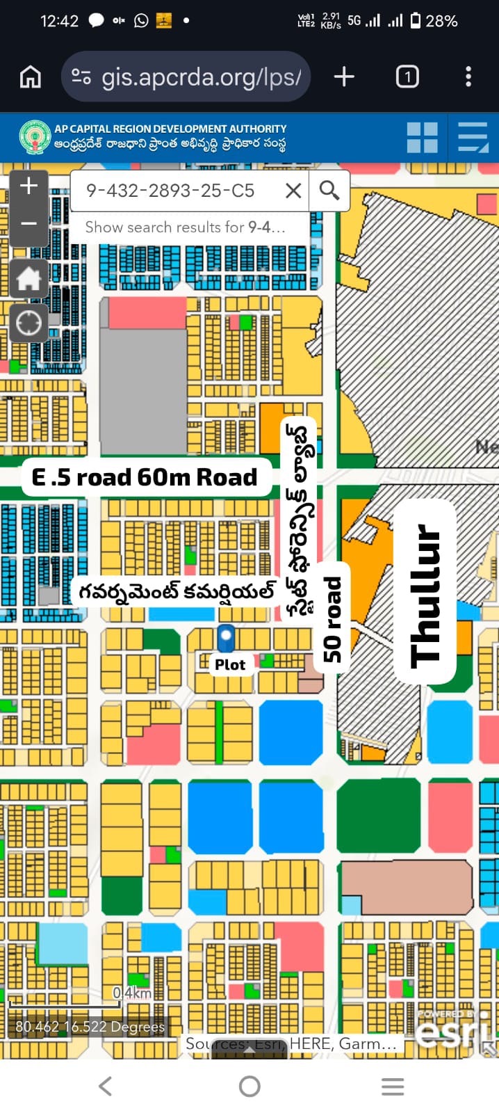 Residential plot in Thullur, Amaravathi
