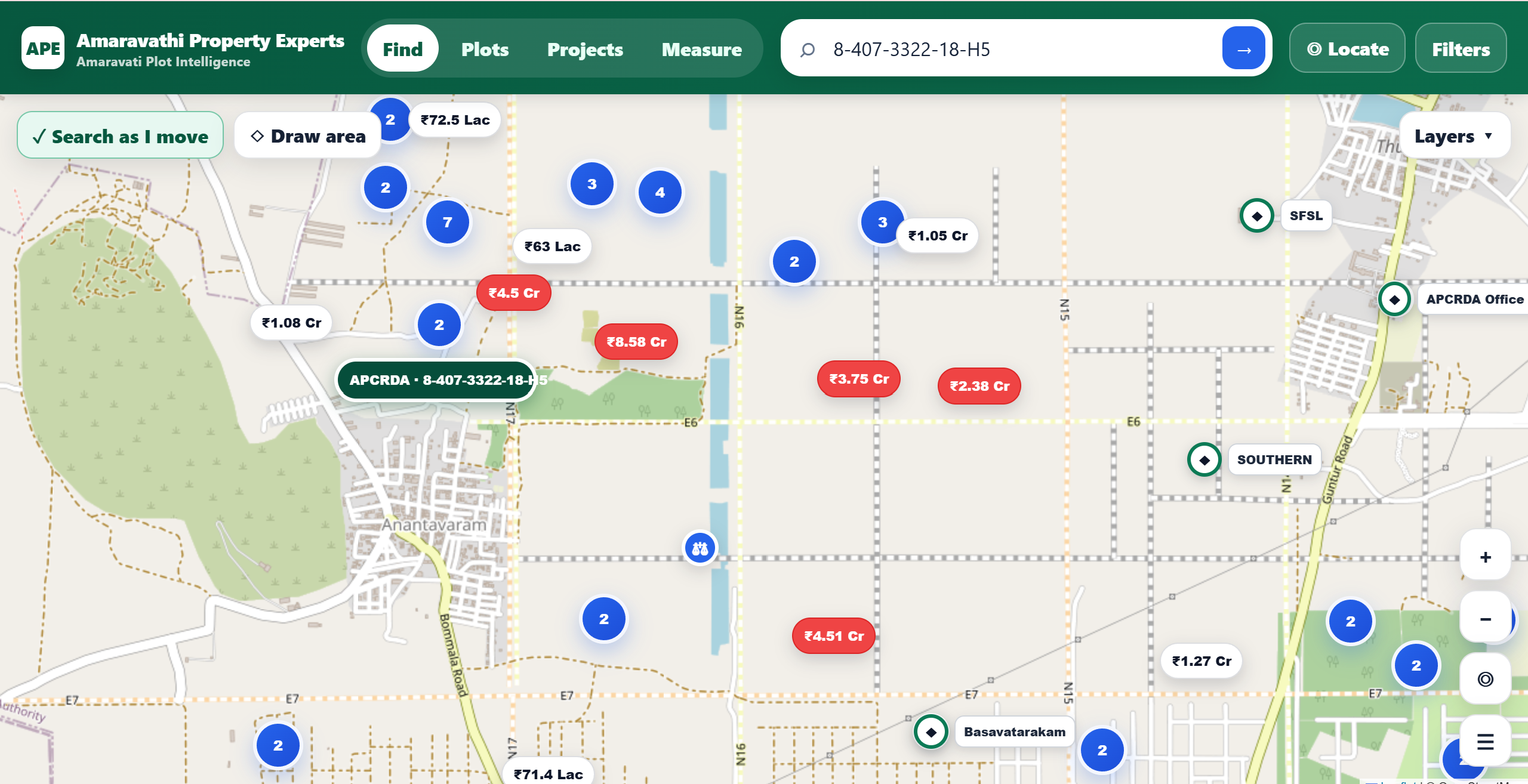 Commercial plots in Ananthavaram, Amaravathi