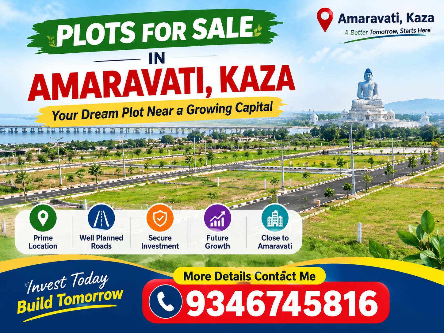 Residential plot in Kaza, Amaravathi