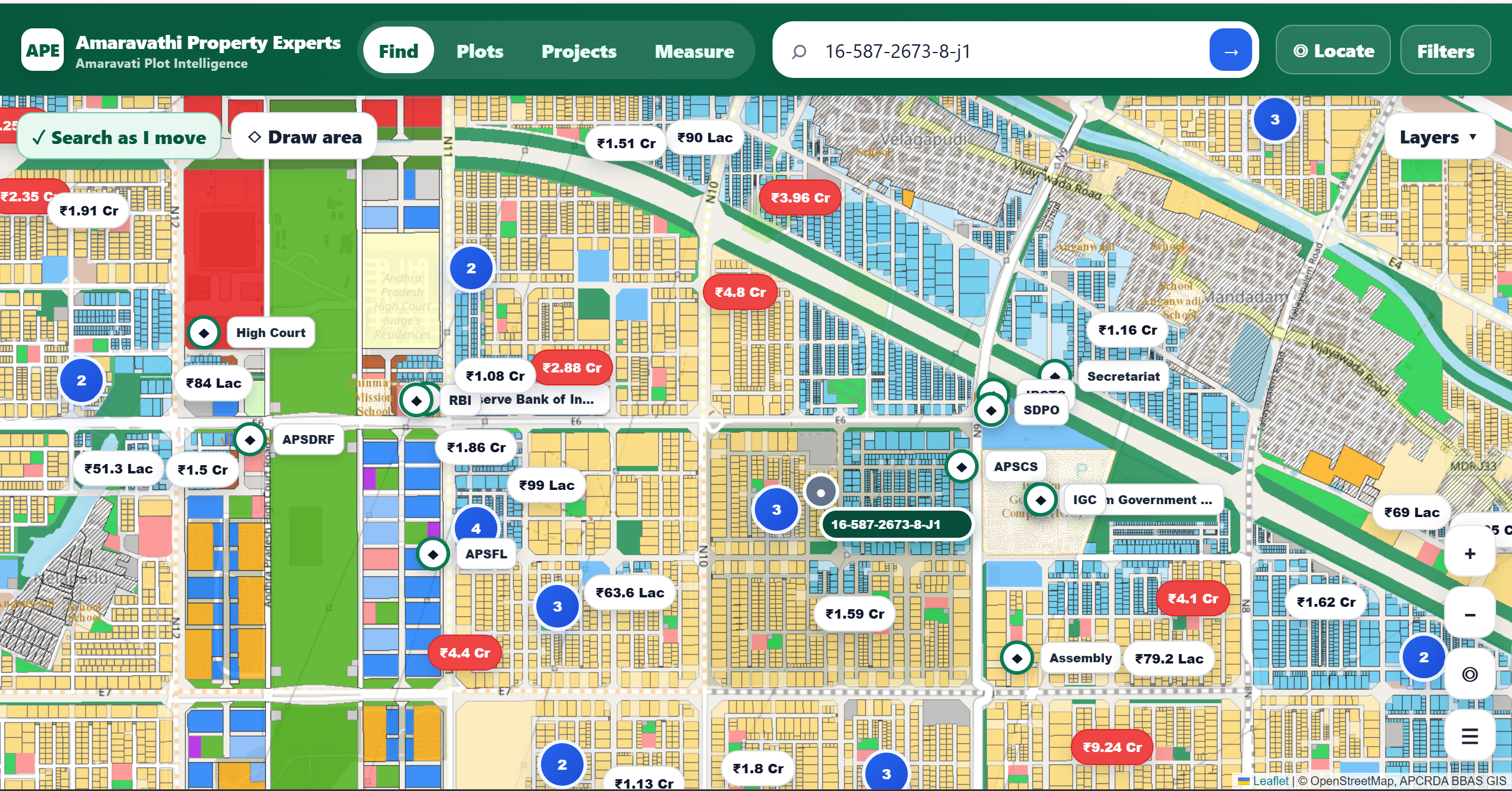 Commercial plots in Velagapudi, Amaravathi